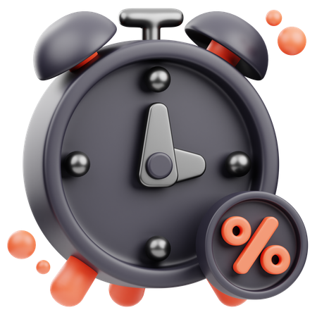 Limited Time Clock  3D Icon