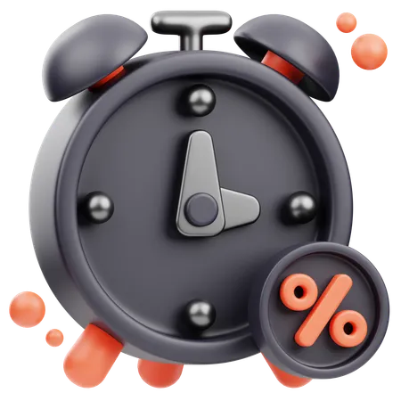 Limited Time Clock  3D Icon