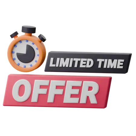 Limited Time Offer Badge  3D Icon