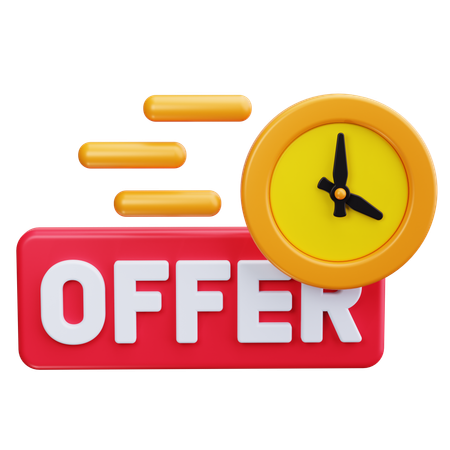 Limited Time Offer Clock  3D Icon