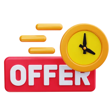 Limited Time Offer Clock  3D Icon