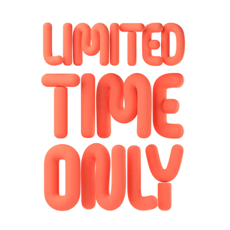 Limited time only  3D Icon