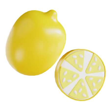 Ilustracion 3 D Limon 3D Icon