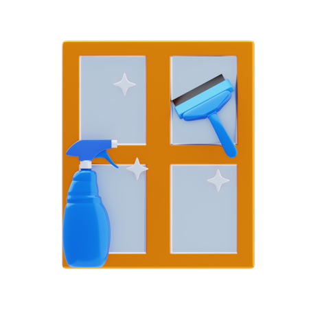 Limpador de vidros de janelas  3D Icon