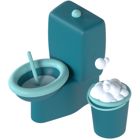 Limpeza de banheiro  3D Icon
