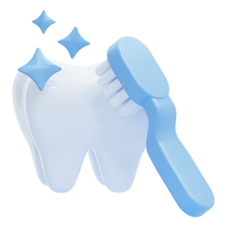 Limpeza Dentária  3D Icon