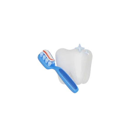 Limpeza dos dentes  3D Icon