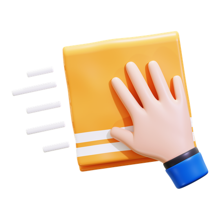 Limpiar con toalla  3D Icon
