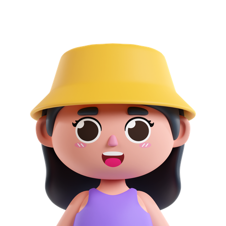 Niña bonita  3D Icon