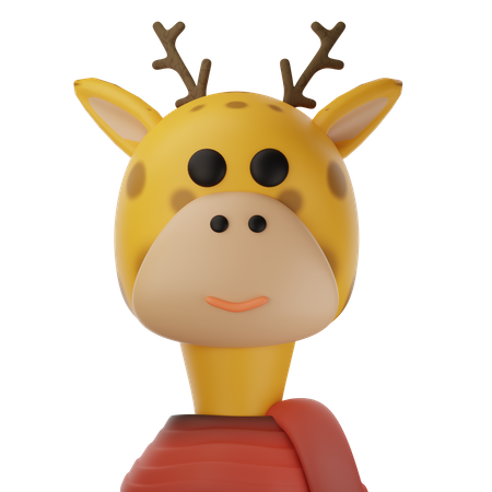 Linda jirafa  3D Icon