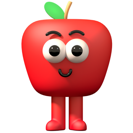 Linda manzana  3D Illustration