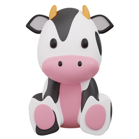 Linda vaca  3D Icon