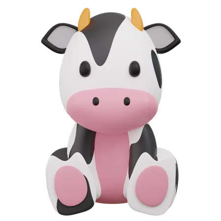 Linda vaca  3D Icon