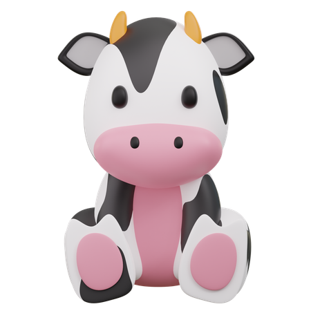 Linda vaca  3D Icon
