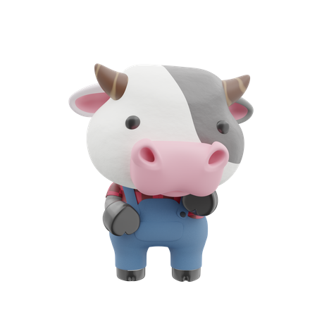Linda vaca  3D Illustration
