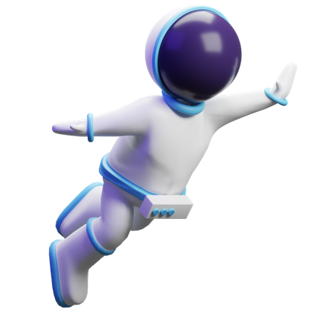 Lindo astronauta flotando  3D Illustration