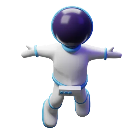 Lindo astronauta flotando  3D Illustration