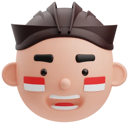 Lindo avatar humanista indonesio  3D Illustration