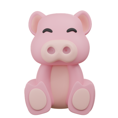 Lindo cerdo  3D Icon
