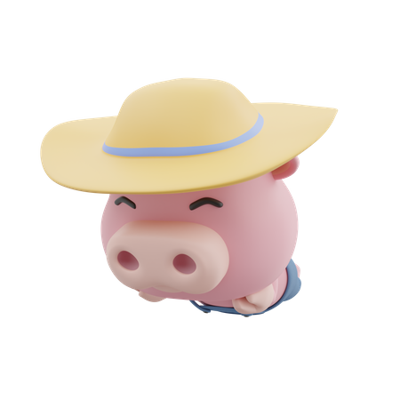 Lindo cerdo  3D Icon