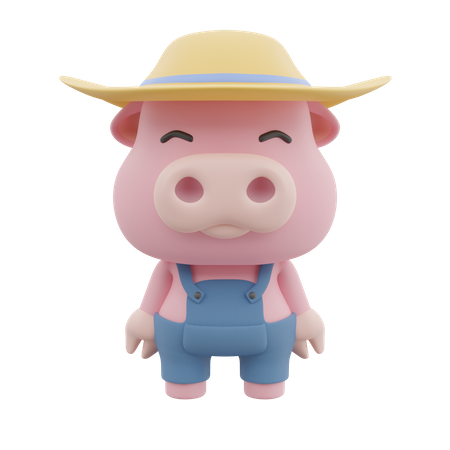 Lindo cerdo  3D Icon