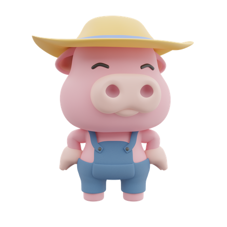 Lindo cerdo  3D Icon