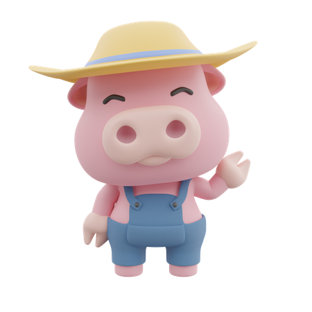 Lindo cerdo  3D Icon
