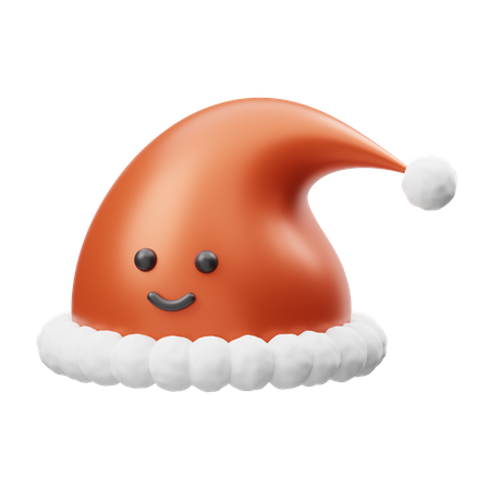 Lindo chapéu de Papai Noel  3D Illustration