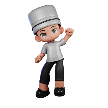 Lindo chef dando felicitaciones  3D Illustration