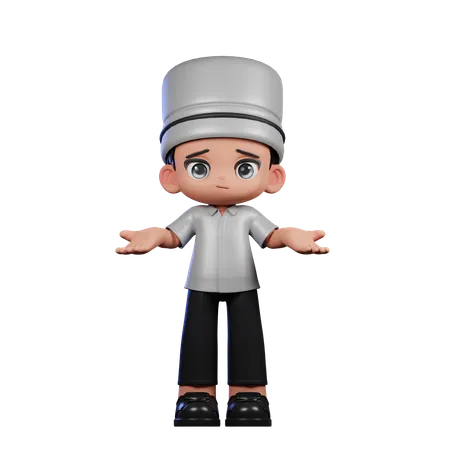 Lindo chef sin idea  3D Illustration