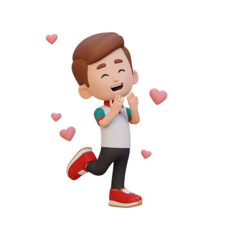 Lindo chico feliz y enamorado  3D Icon
