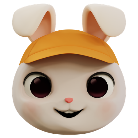 Lindo conejo feliz emoji  3D Icon