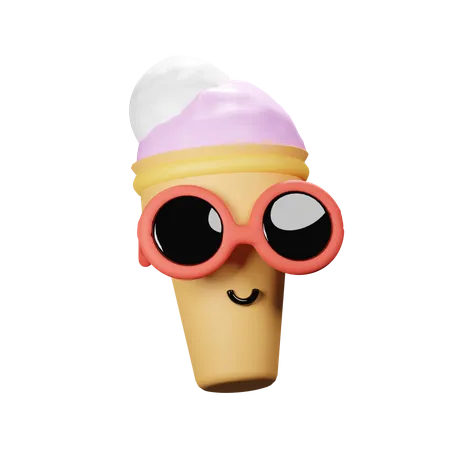 Lindo cono de helado  3D Icon