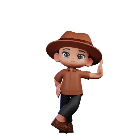 Lindo detective actuando actuando genial  3D Illustration