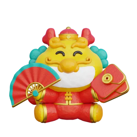 Lindo dragón chino  3D Icon