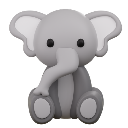 Lindo elefante  3D Icon