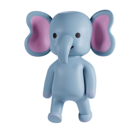Lindo elefante  3D Illustration