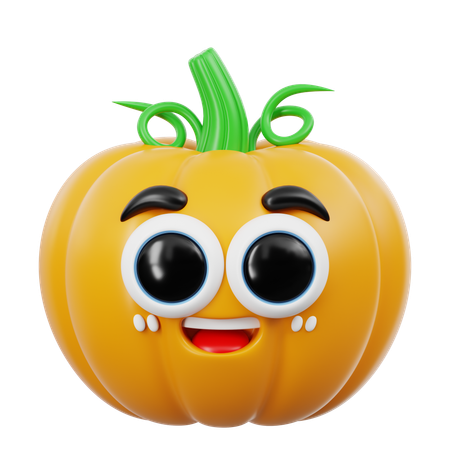 Lindo emoji de calabaza  3D Icon