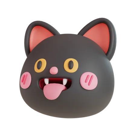 Lindo gato negro  3D Icon