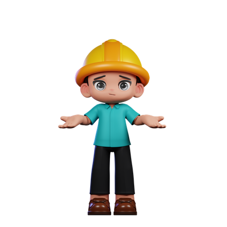 Lindo ingeniero sin idea  3D Icon