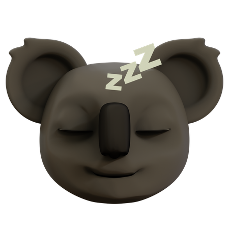 Lindo koala durmiendo emoji  3D Icon