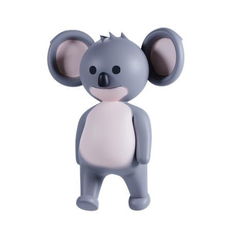 Linda pose de koala  3D Illustration