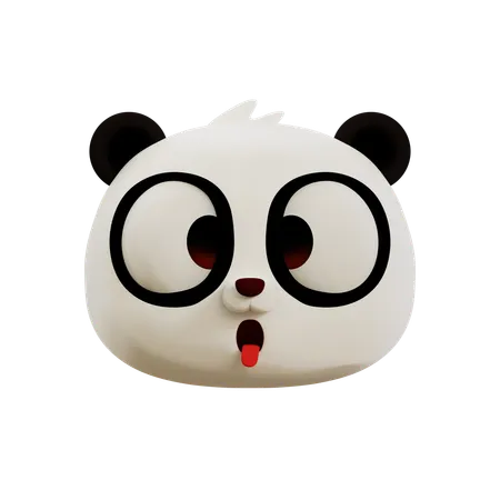 Lindo emoji de lengua de panda  3D Icon