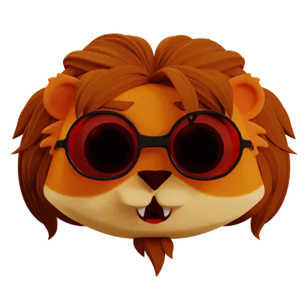 Lindo león genial emoji  3D Icon