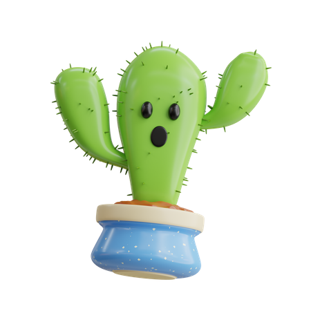 Linda maceta de cactus  3D Icon