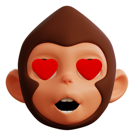 Lindo mono amor  3D Icon