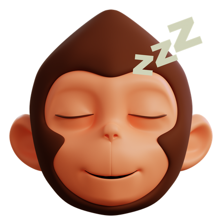 Lindo mono durmiendo  3D Icon