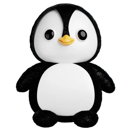 Lindo muñeco de pingüino animal  3D Icon