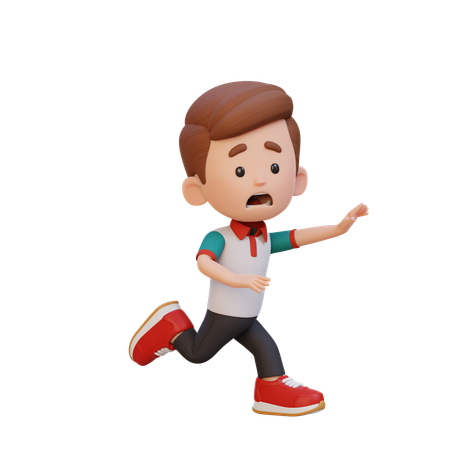 Lindo niño corre y da miedo  3D Icon