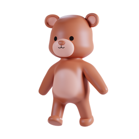 Lindo oso animal  3D Illustration